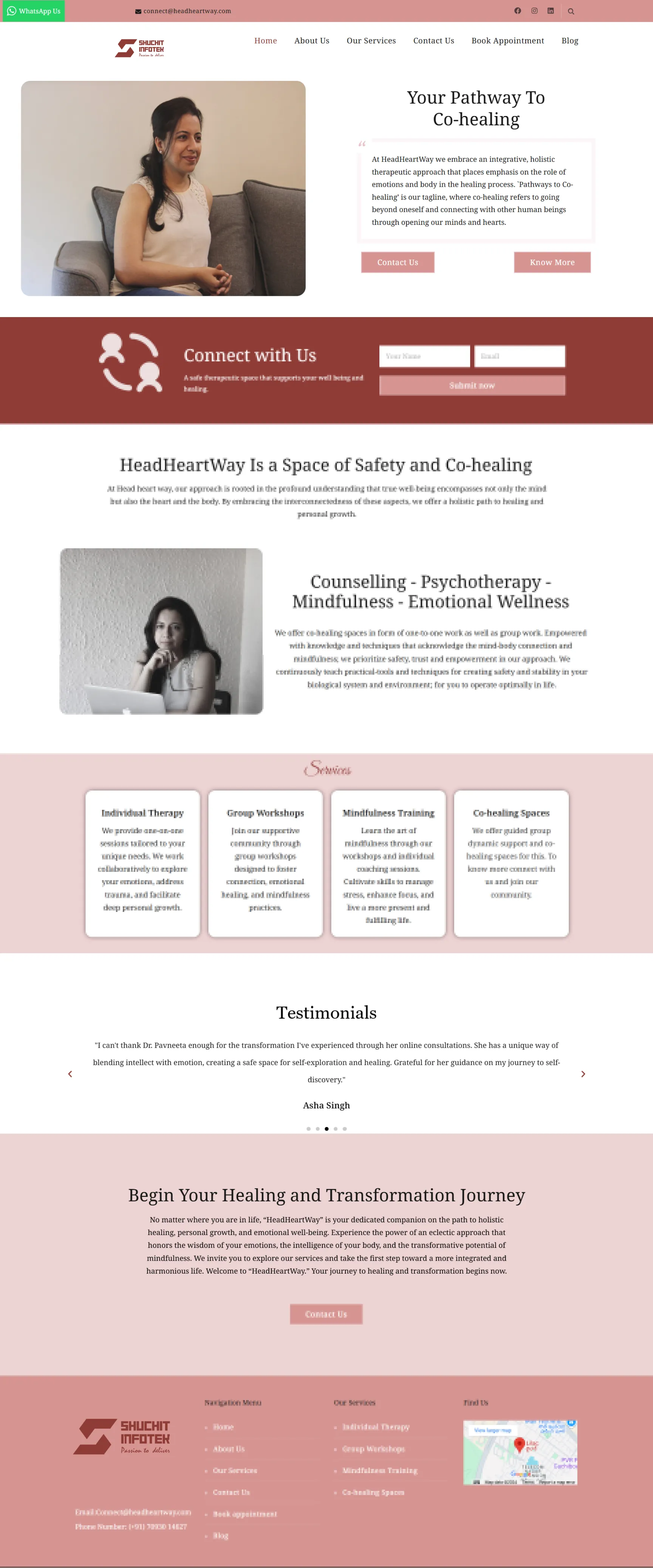 Wellness responsive web design portfolio